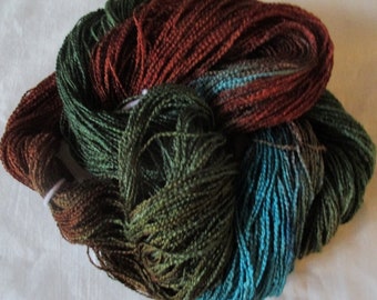 Handpainted Yarn-Soft Rayon Boucle Sport Wt. - 300 yds - JUNIPER HILLS