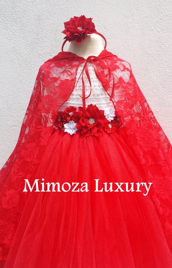 Little Red Riding Hood Lace Cape to complement the Princess Tutu Dress
