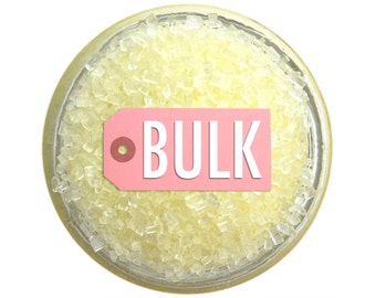 Pastel Yellow Chunky Sugar BULK (1lb) - pastel yellow sugar crystals sprinkles for decorating cupcakes, cakes, cakepops, and cookies