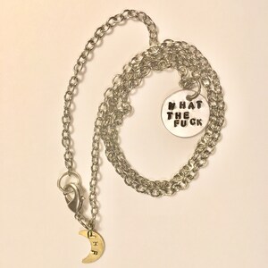 What the f#ck- Naughty Necklaces, silly pendant, funny saying necklace, swear word necklace, funny saying, sarcastic jewelry