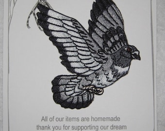 Epic Homing Pigeon Bird Iron On Patch Applique