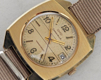 vintage bulova caravelle watch - 1974 - transistorized - eta 9154 dynotron