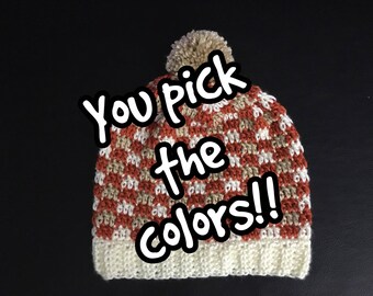 Custom plaid slouchy hat