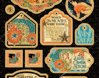Graphic 45 Vintage Hollywood Decorative Chipboard, SC007709