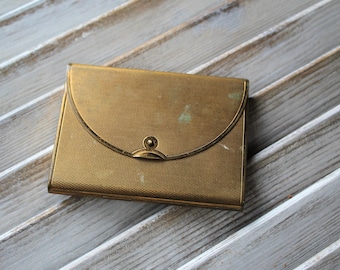Vintage. Gold. Compact. Purse style. Coty.