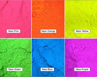 Neon 6 Pack Color Pigment Powder (Matte)