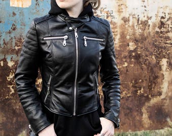 Women leather jacket | Etsy