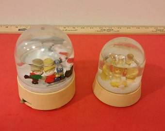 Vintage Merrilite Snow Globes with Music Box