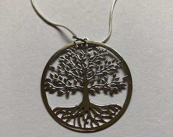 Laser cute tree of life pendant