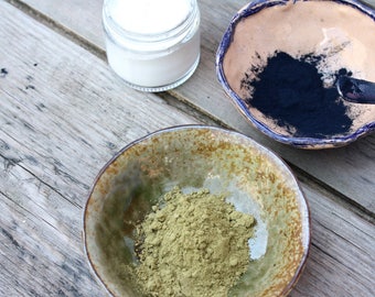Indigo Dye Vat Collection, Pre Reduced Indigo, Henna, and Lime