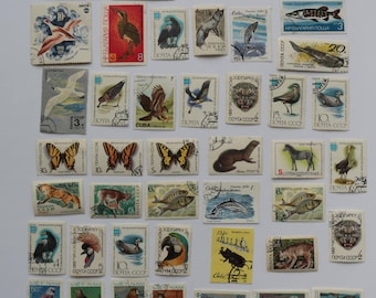 Set of 44 pcs Postal, Postage Stamp, Collecting, Philately # 12