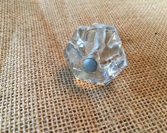 Antique glass knob cabinet drawer pulls hardware