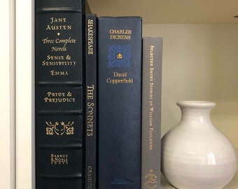 SALE 50% OFF - Vintage Distressed Decorative Hardcover Books - Four Literary Classics - Beautiful Office or Home Library Decoration