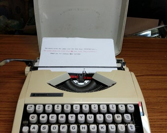 1975 Hermes Rocket ultra portable typewriter with case