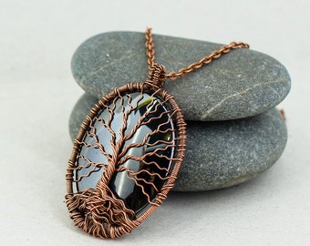 Tree of life pendant necklace Gemstone jewelry Men necklace Men jewelry Birthday gift for boyfriend gift for dad gift for men gift husband