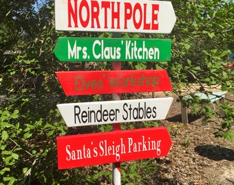 wooden north pole sign craft pattern