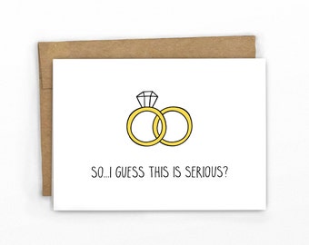 Wedding Congrats Card ~ So This is Serious by Cypress Card Co.