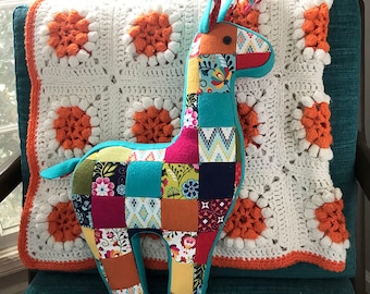 Patchwork Llama Pillow PDF Sewing Pattern