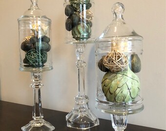 Apothocary Jars with lids