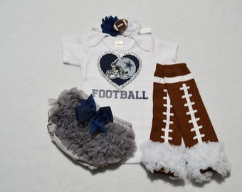 dallas cowboys baby girl outfit - baby girl dallas cowboys outfit - girls cowboys outfit - dallas cowboys baby gift dallas cowboys football