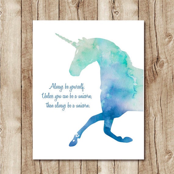 funny quotes download blue unicorn printable unicorn quote