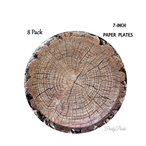 woodland paper plates, tree plates, 7 inch, lumberjack birthday ... woodland paper plates, tree plates, 7 inch, lumberjack birthday ...