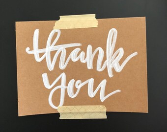Thank You Script 1 Greeting Card