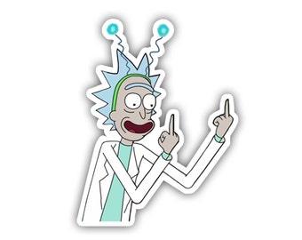 Rick from Rick and Morty TV Show Inspired Vinyl Decal Sticker