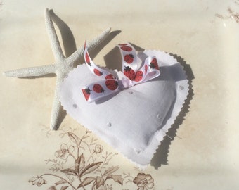 Summer Hearts herbal sachet (1) Lavender and lemon verbena