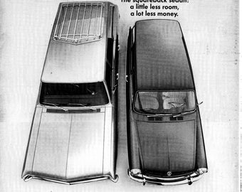 1968 VW Squareback-Little Less Room- Lot Less Dollars- Original 13.5 * 10.5 Magazine Ad