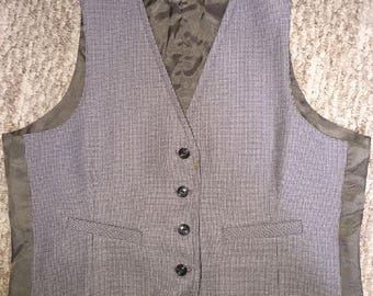 Vintage Men's Reversible Dress Vest Size Unknown Very Professional