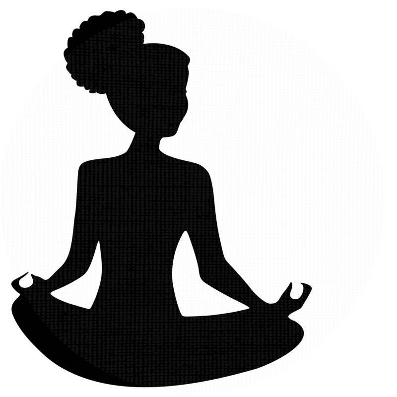 Download meditation svg afro puff silhouette yoga clipart svg file ...