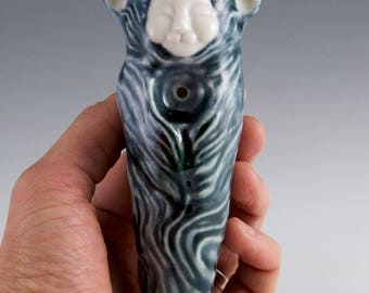 Blue Winter Spirit Ceremonial Pipe