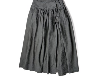 Long linen skirt | Etsy