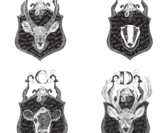 Animal Alphabet Art Prints