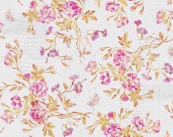 Flora & Fauna - Florabunda in Blue by Brenda Walton for Blend Fabrics