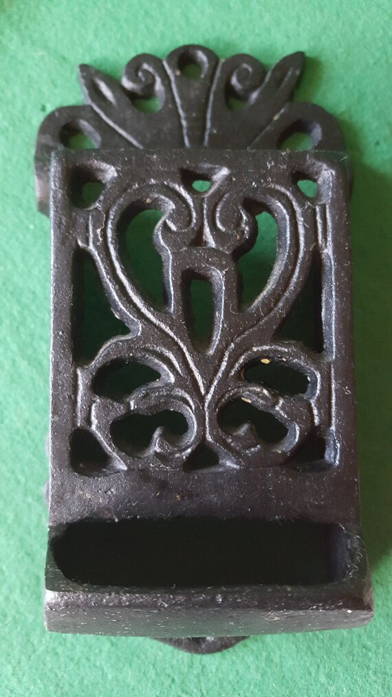 Vintage Cast Iron Match Stick Holder