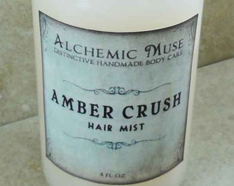 Amber Crush - Hair Mist - Detangler & Styling Primer - Amber Resins, Patchouli, Bourbon Vanilla