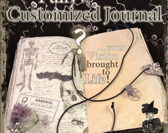Illustrated Book of Shadows, Grimoire, Journal, Diary, Notebook, Sketchbook - Fully customizable!