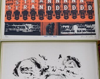 Silkscreen Original Prints MCM Student Art 1976 Rhode Island School of Design Portfolio LE 250 Signed Prints