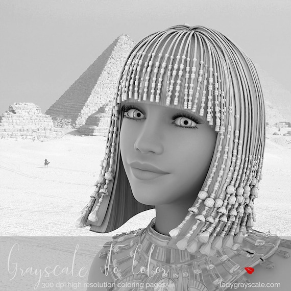 Egyptian Grayscale Coloring Page Greyscale For