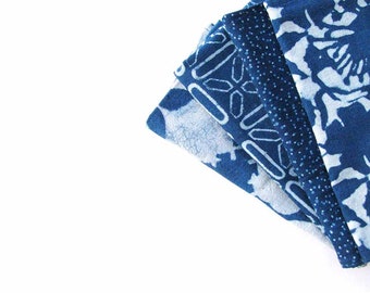 blue NAPKINS navy indigo mix and match napkin set organic cotton table linen block print dining table cloth napkins Set of 4 - Mix and Match