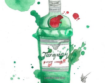 items similar to upcycled recycled eco friendly tanqueray gin glass