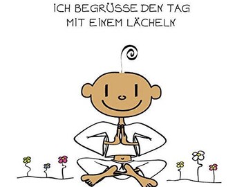 The little yogi: 10 pieces of sticker-I salute the day
