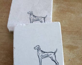 Vizsla Dog Marble Coasters/ Vizsla Dog Gift/ Vizsla Dog/ Dog Toy/ Marble Coaster set/ stone coasters/ drink coasters/ natural coasters