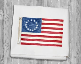 flour sack towel - american flag kitchen