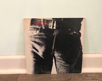 Rolling Stones "Sticky Fingers" vinyl record Zipper cover