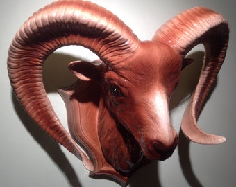 Ceramic Big Horn Sheep Bust