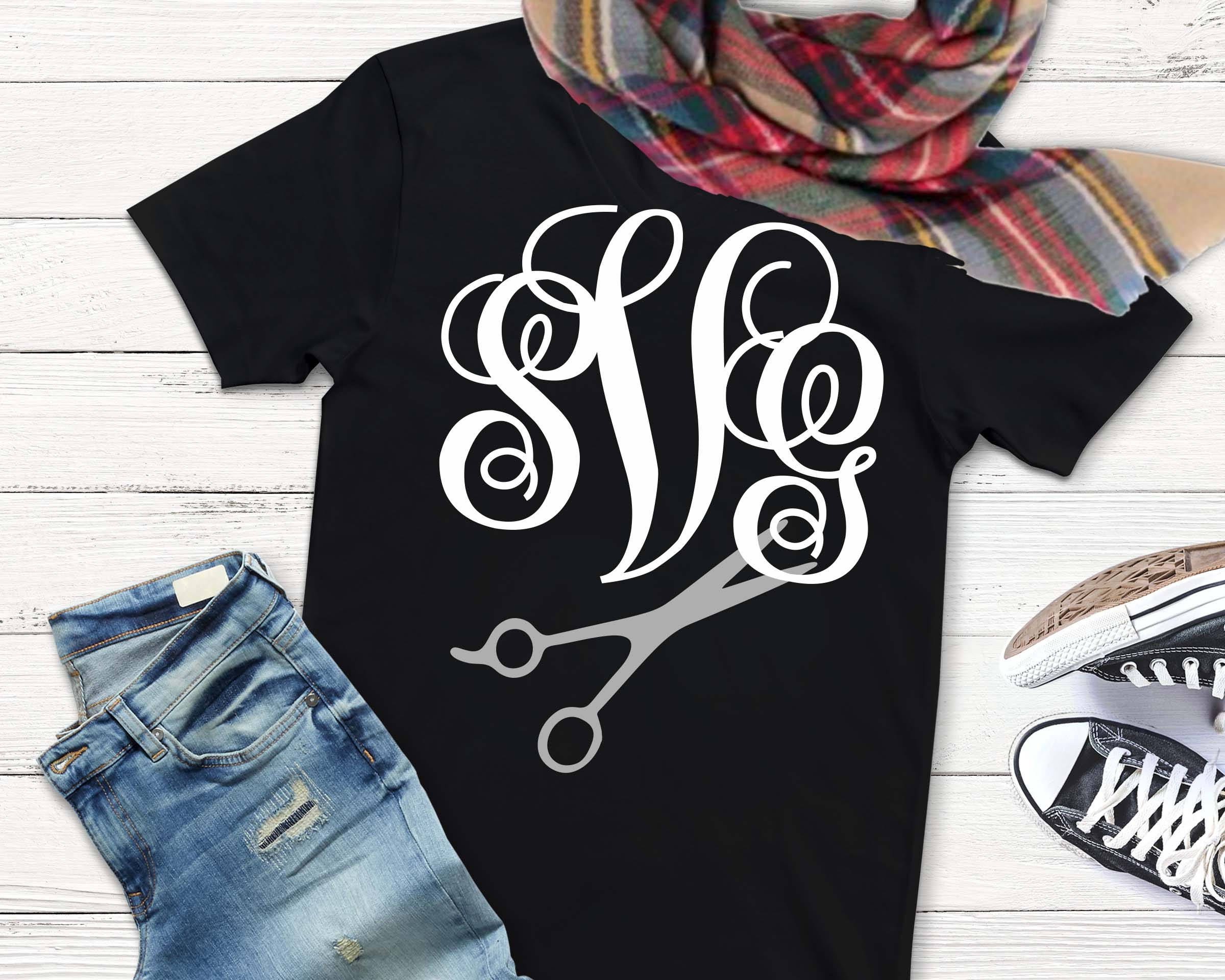 Download Stylist svg Scissors svg Stylist gift Scissors monogram