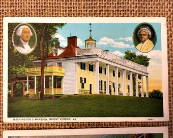 Collection of Seven Mount Vernon/George Washington Vintage Postcards